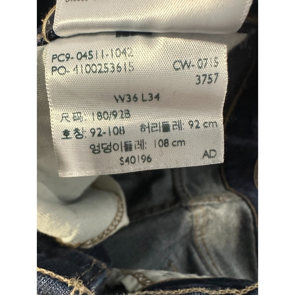 Levi's 511 Slim Men's Jeans Dark Wash Blue Denim 36 x 34 Dark Hollow 5 Pocket - Picture 9 of 16